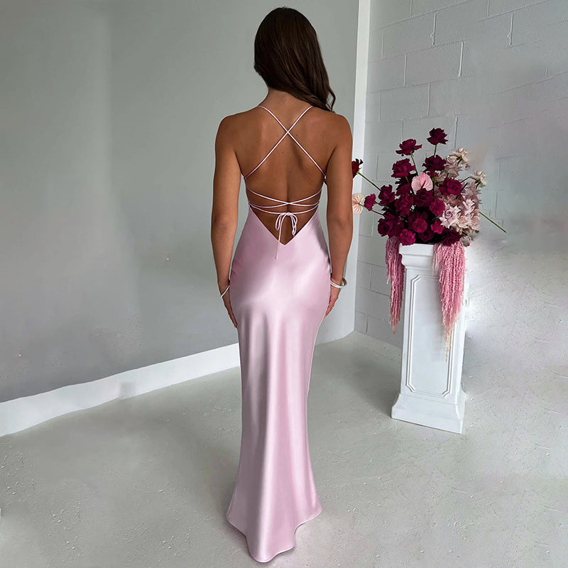 Alessio | Long Satin Dress