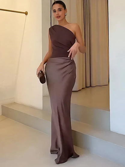 Arabella – Satin Maxi Dress