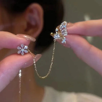Floral Wing Ear Cuff – Left Ear