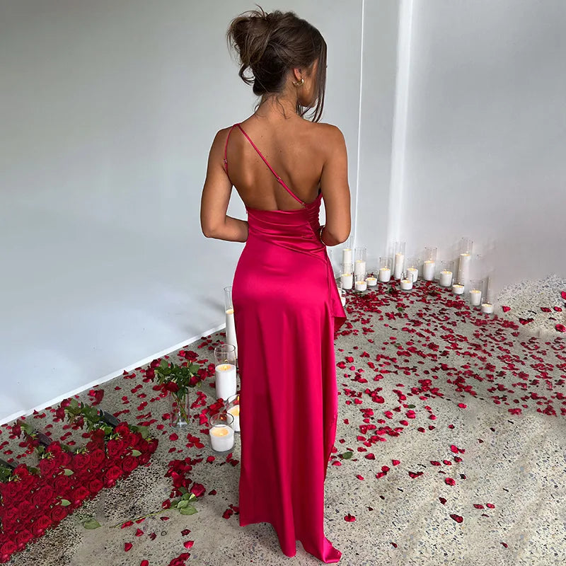 Silvia | Long Satin Dress