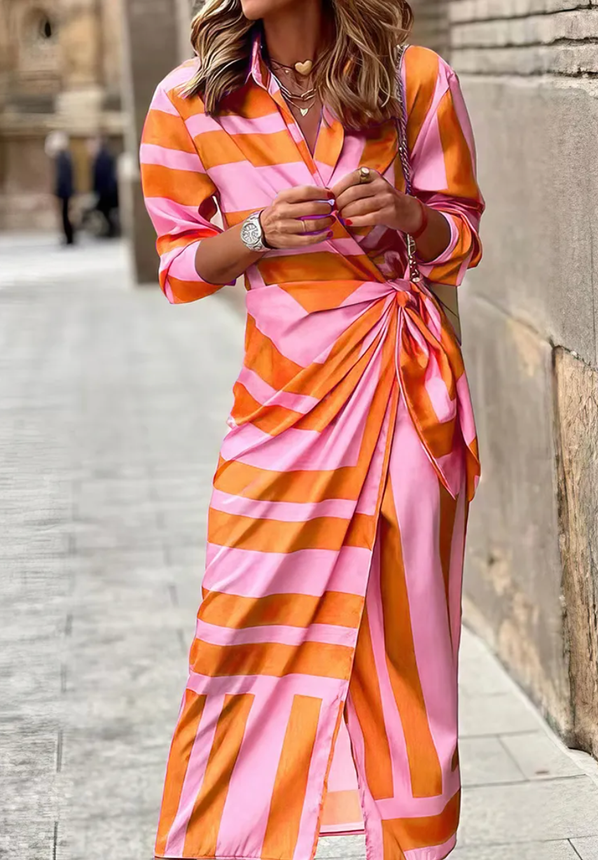 Thea – Printed Wrap Dress
