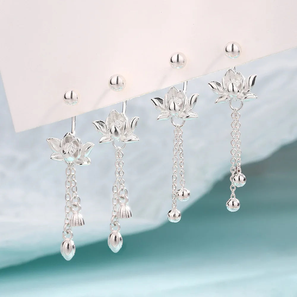 Zen Lotus Ear Cuff – Pair
