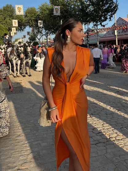 Genevieve – Elegant Pleated Dress