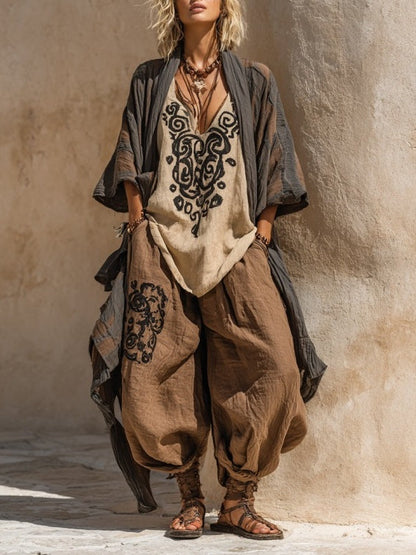Eleonora | Bohemian Art Print Three-Piece Set