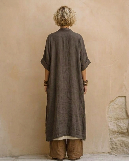 Giulia | Grey & Brown Tribal Print Three-Piece Set