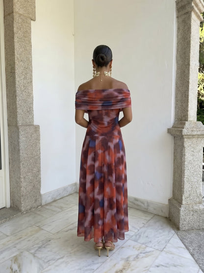 Allegra | Red Print Dress