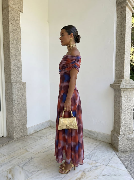 Allegra | Red Print Dress