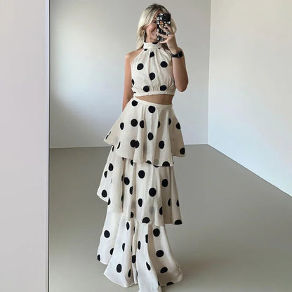 Elena | Elegant Polka Dot Set