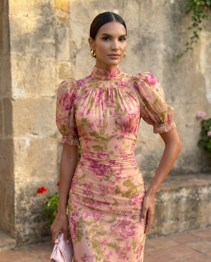 Rosalia | Elegant High-Neck Dress