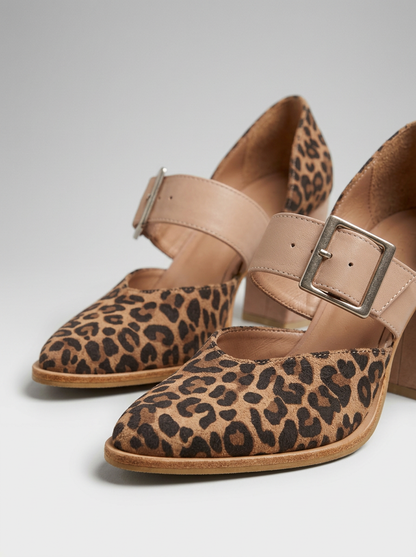Ilana | Bold Leopard Print Block Heels
