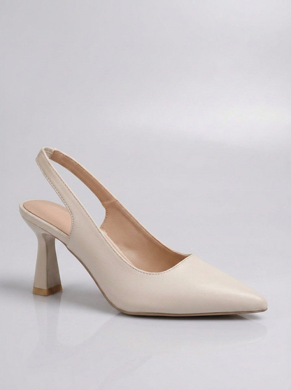 Sophia | Elegant Slingback Heels – White