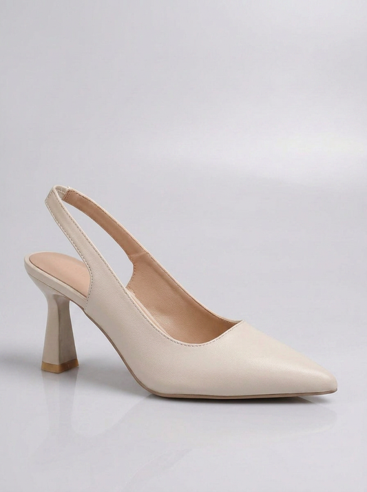 Sophia | Elegant Slingback Heels – White