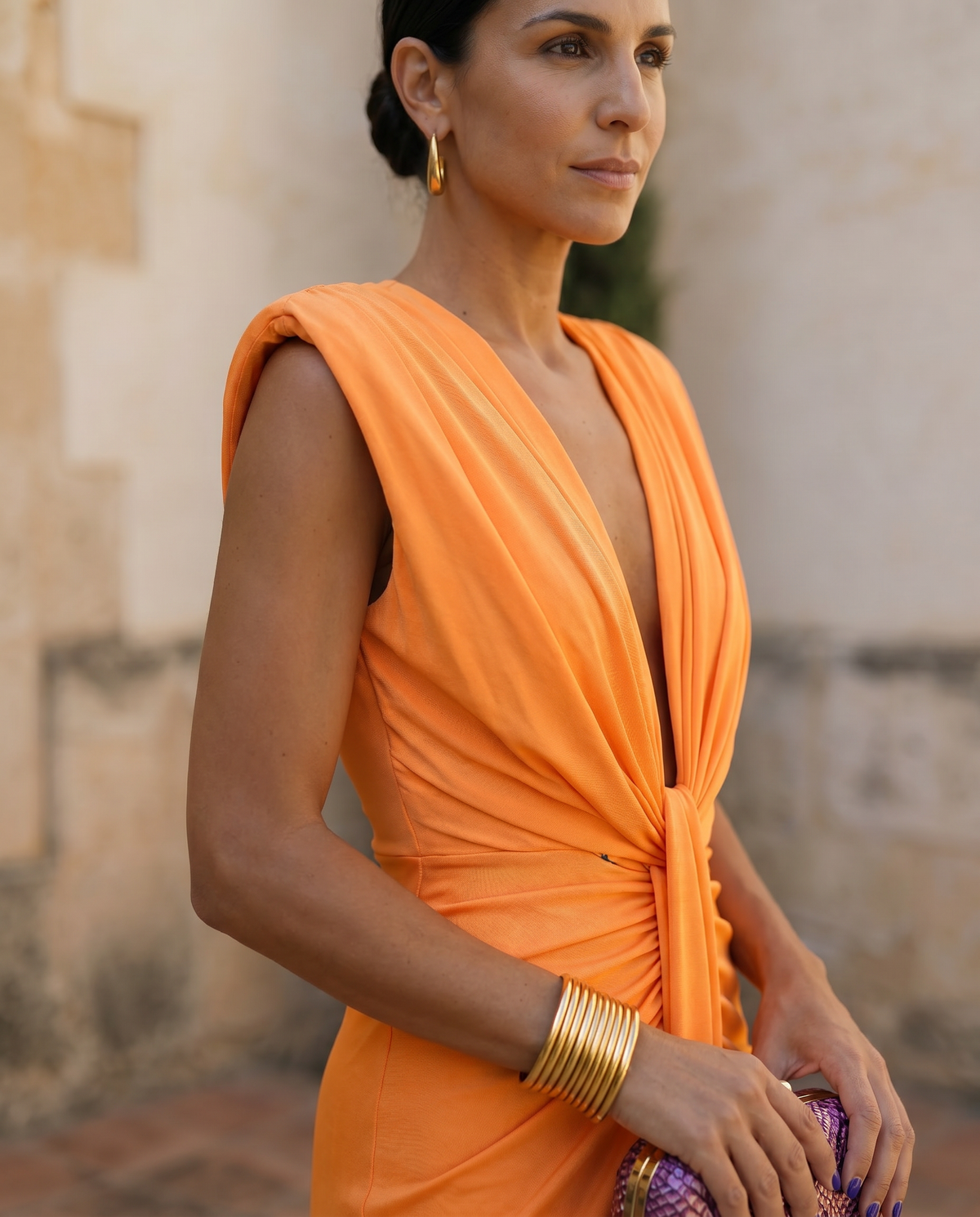 Selina | Draped-Neck Dress