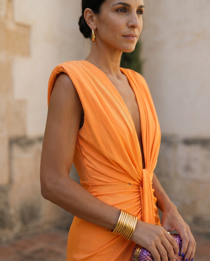 Selina | Draped-Neck Dress
