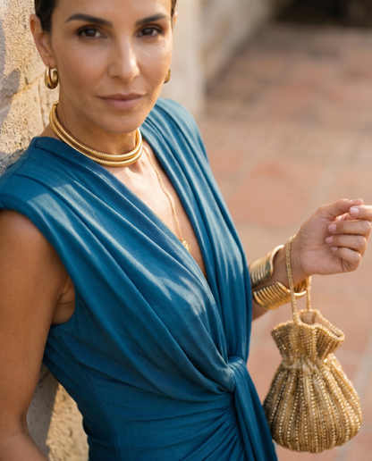 Selina | Draped-Neck Dress