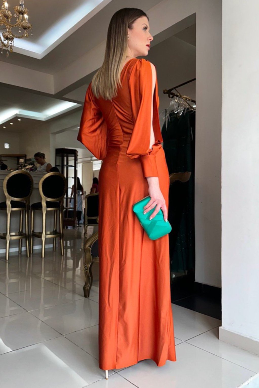Nicoletta | Draped-Waist Satin Dress